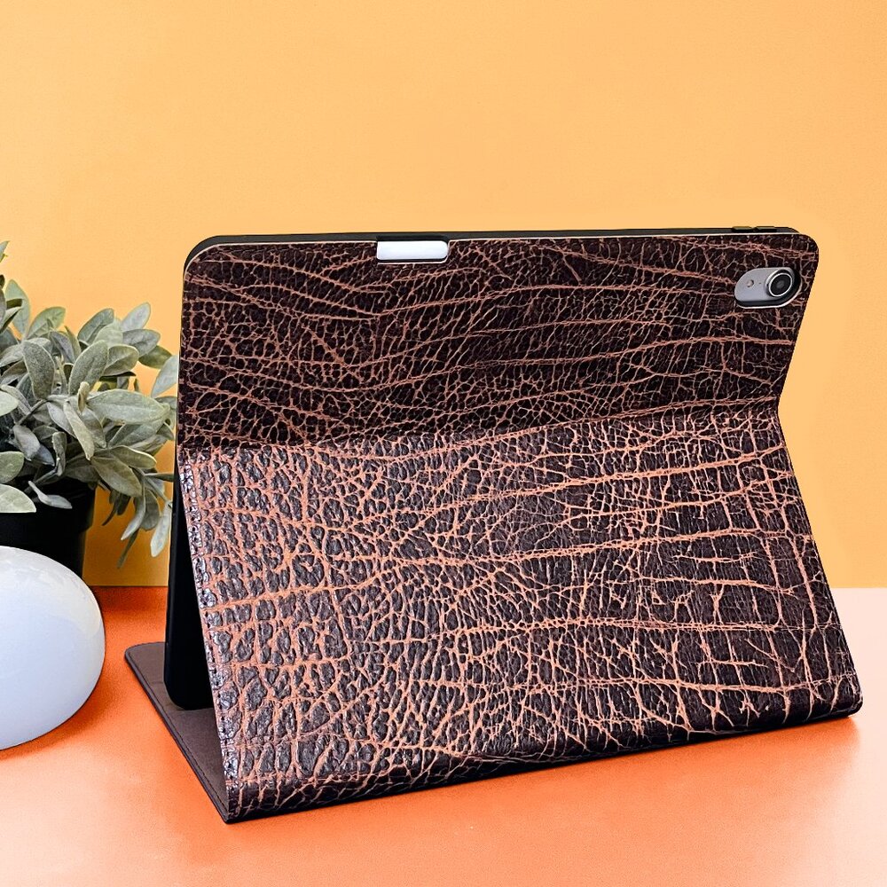 iPad Air 11" Air 6 (M3 & M2) Leather Case - With Pencil Holder - Sleep/Wake